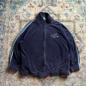 Vintage Niagara Falls Velour Zip-up Sweatshirt Medium